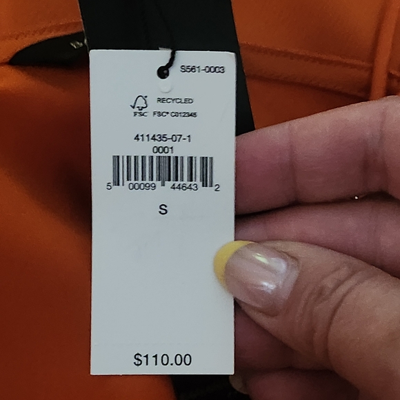 BANANA REPUBLIC Satin Slip Dress Womens Small Orange Cowl Neck Midi NWT Formal - Picture 8 of 10